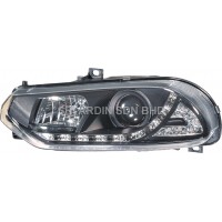 Alfa Romeo 156 98-02 Black Projector Head Lamp w LED
